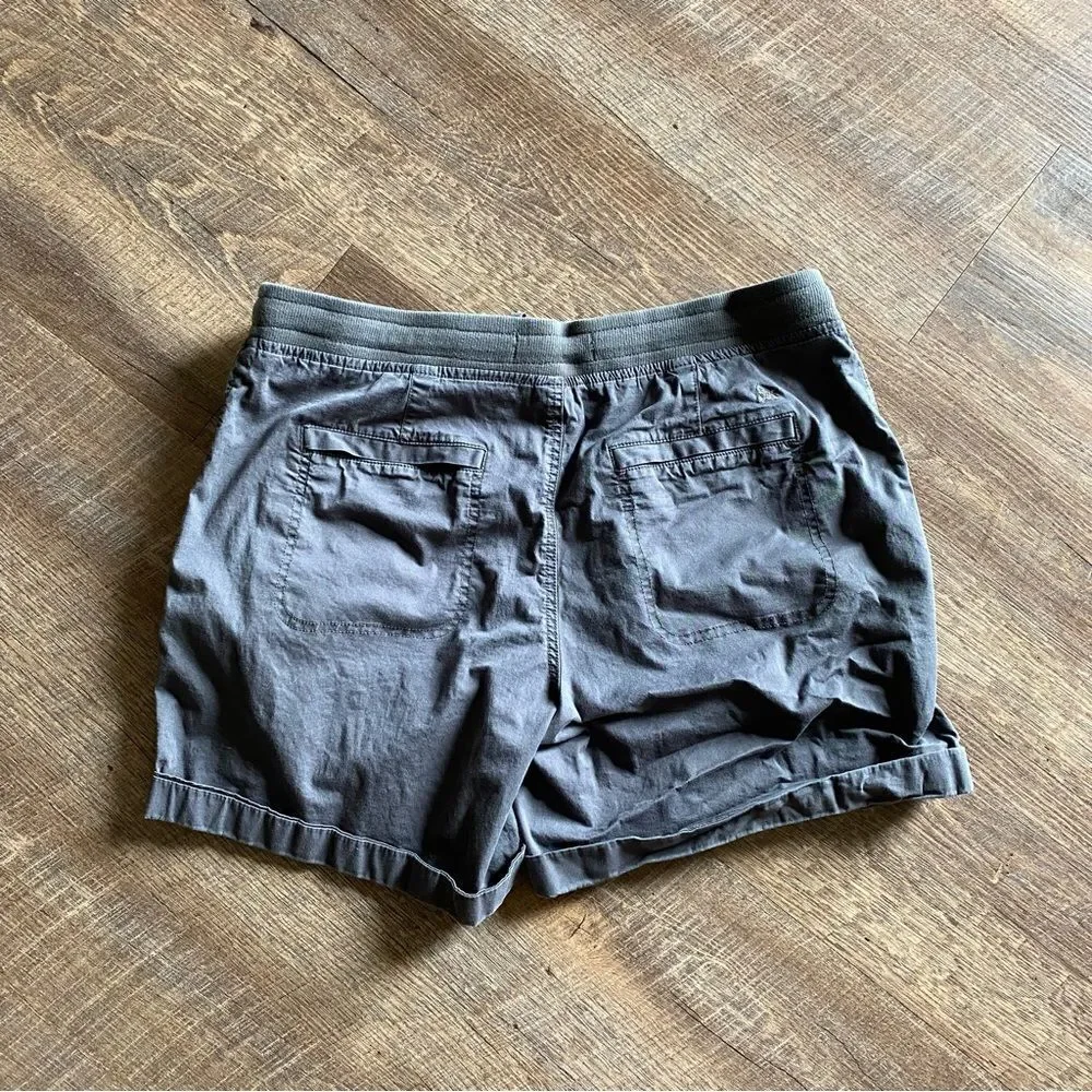 Eddie Bauer Shorts Pull On Grey 12 Cotton Athleisure